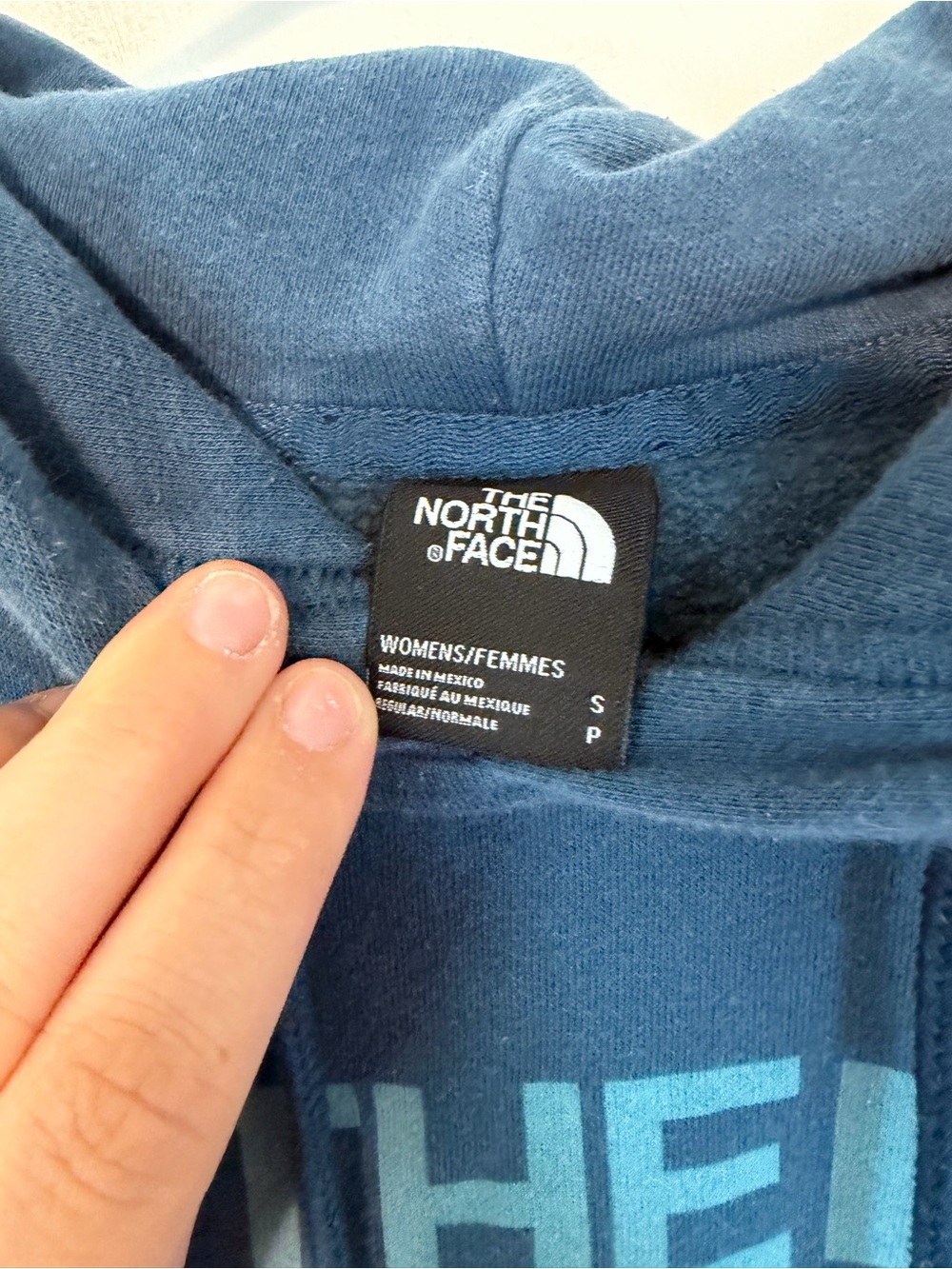 The North Face Men's Slate Blue Pullover Hoodie with Logo - Picture 2 of 3
